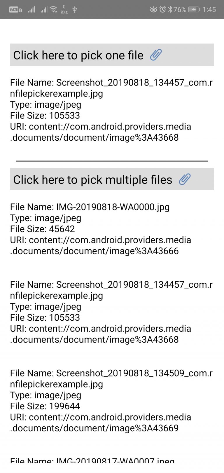 Example of File Picker in React Native - About React