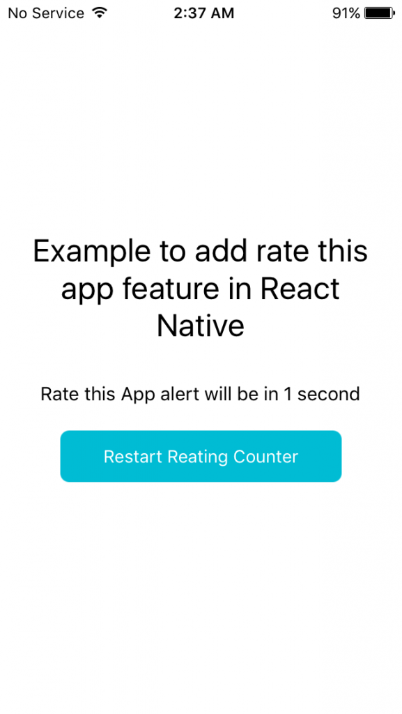 Ask to Rate your RN App on Google Play Store or Apple App Store
