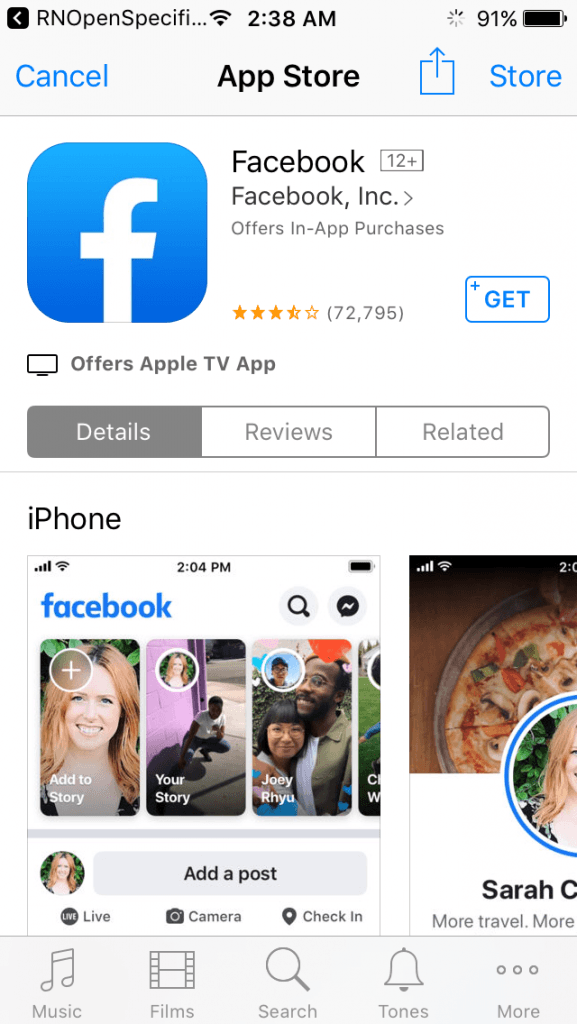 Ask to Rate your RN App on Google Play Store or Apple App Store