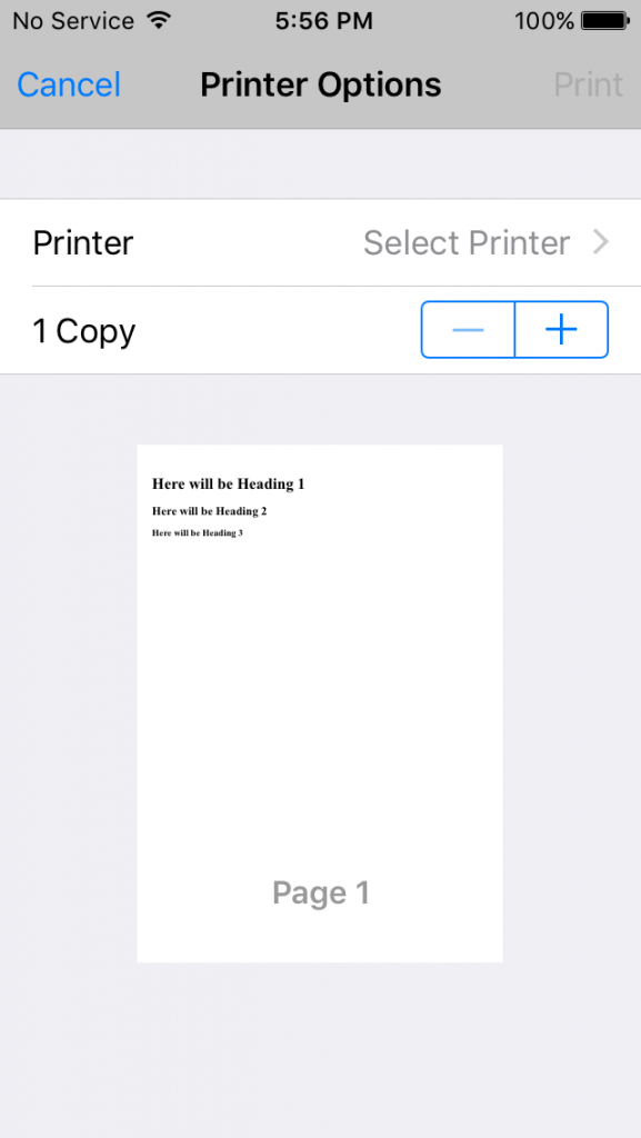 Print HTML As A Document From React Native App For Android And IOS