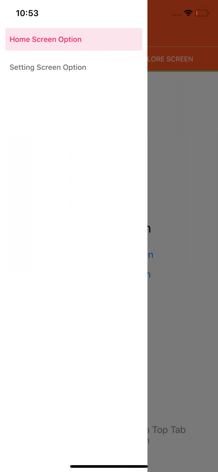 Tab View inside Navigation Drawer / Sidebar React Navigation V6