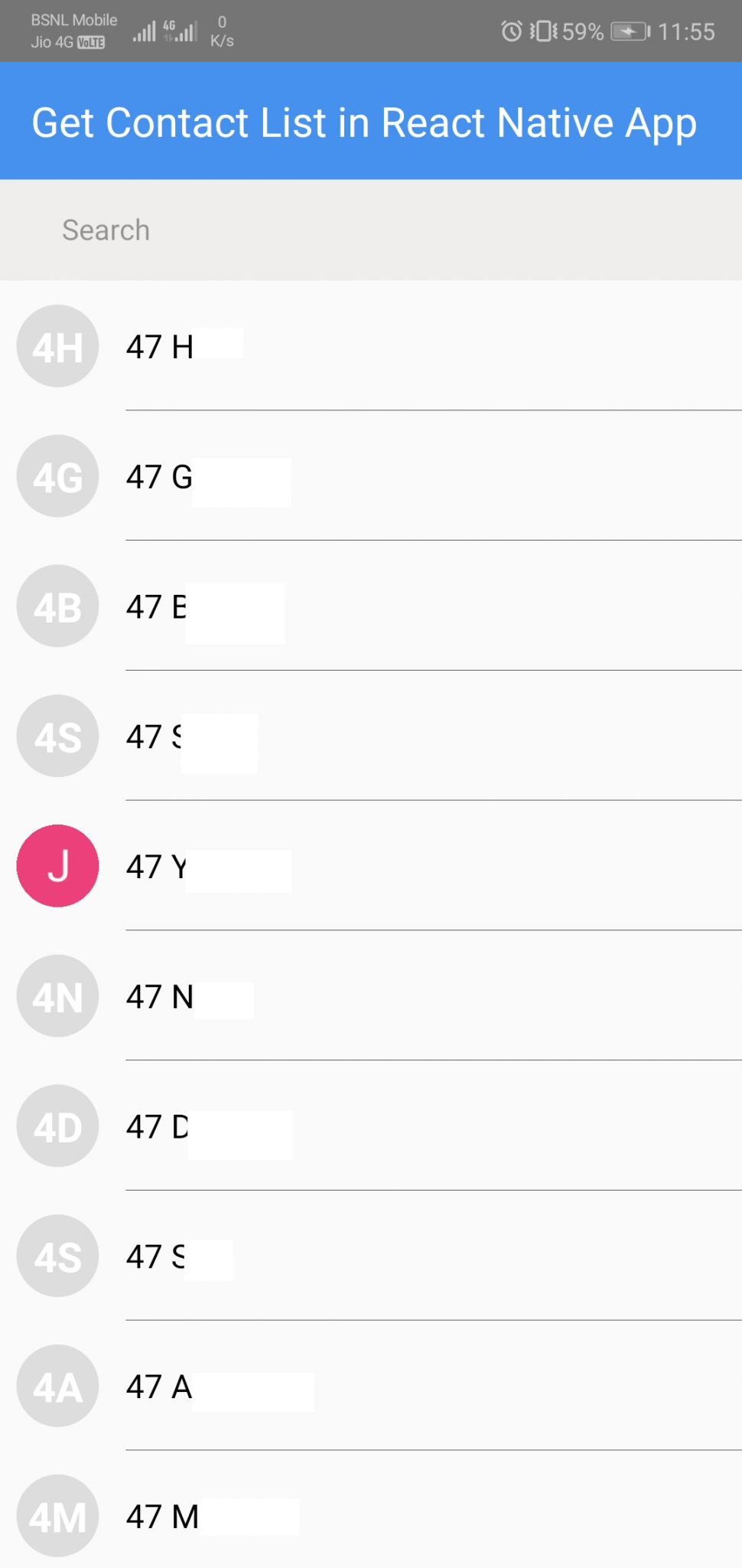 Access Device's Contact List in React Native App - About React